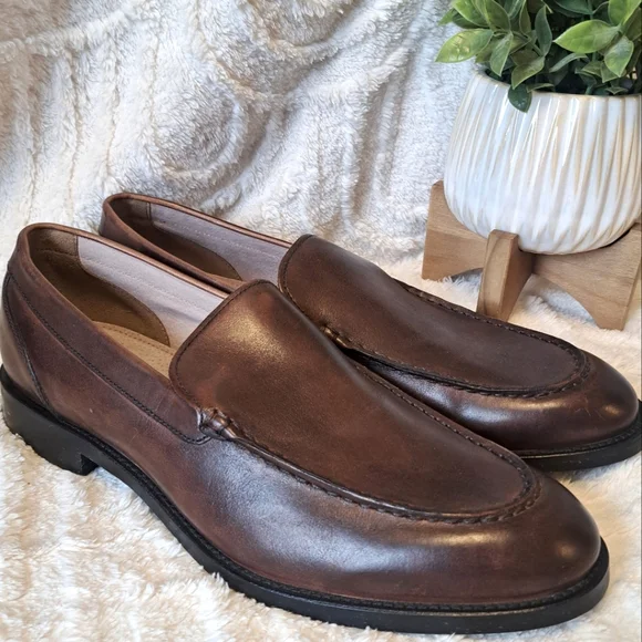 Banana Republic | Shoes | Banana Republic Mens Leather Dress Shoes Brown  Ortholite Slip On Size 2 New | Poshmark